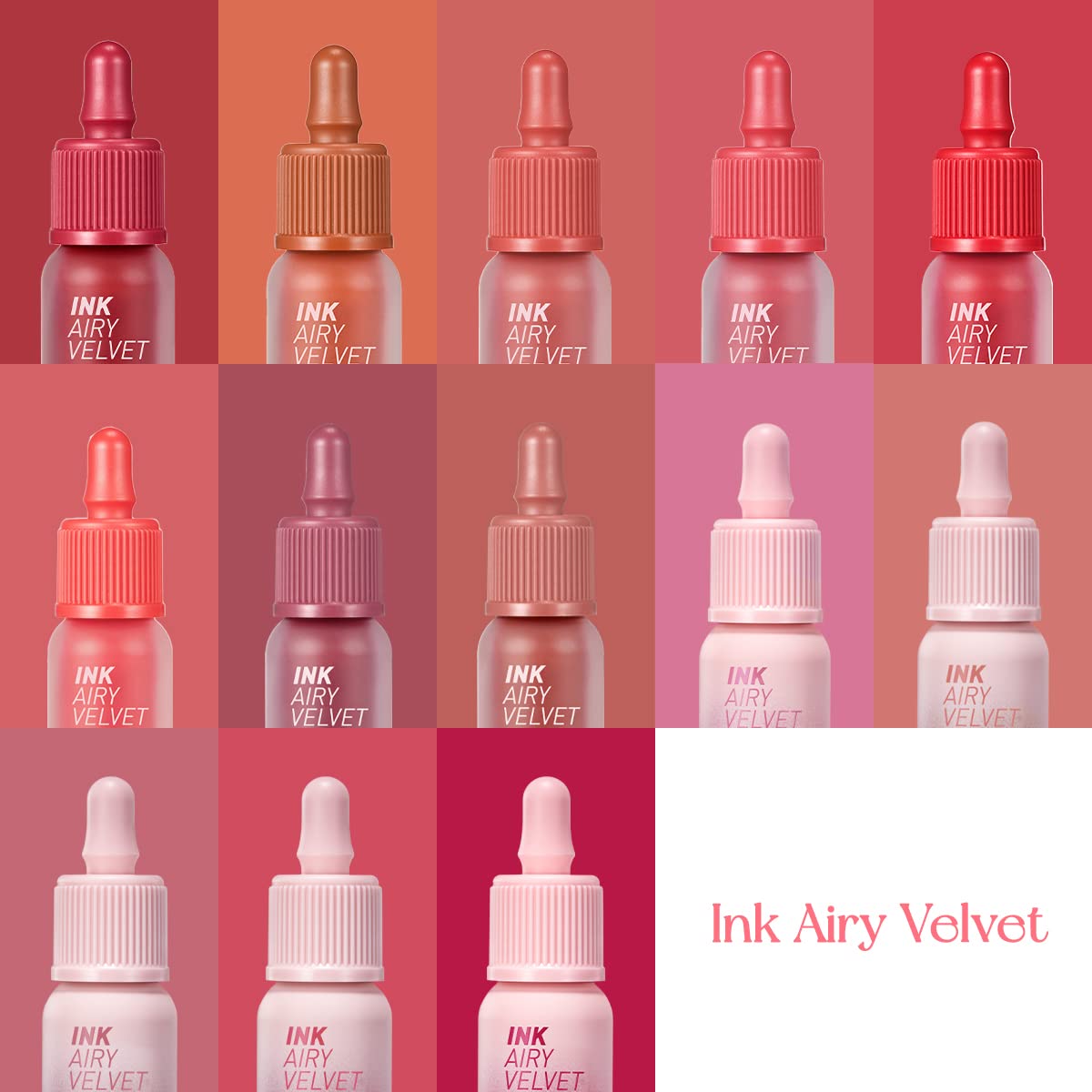 Peripera Ink Airy Velvet Lip Tint - rendu final lèvres doux et pigmenté grâce à une couleur durable.