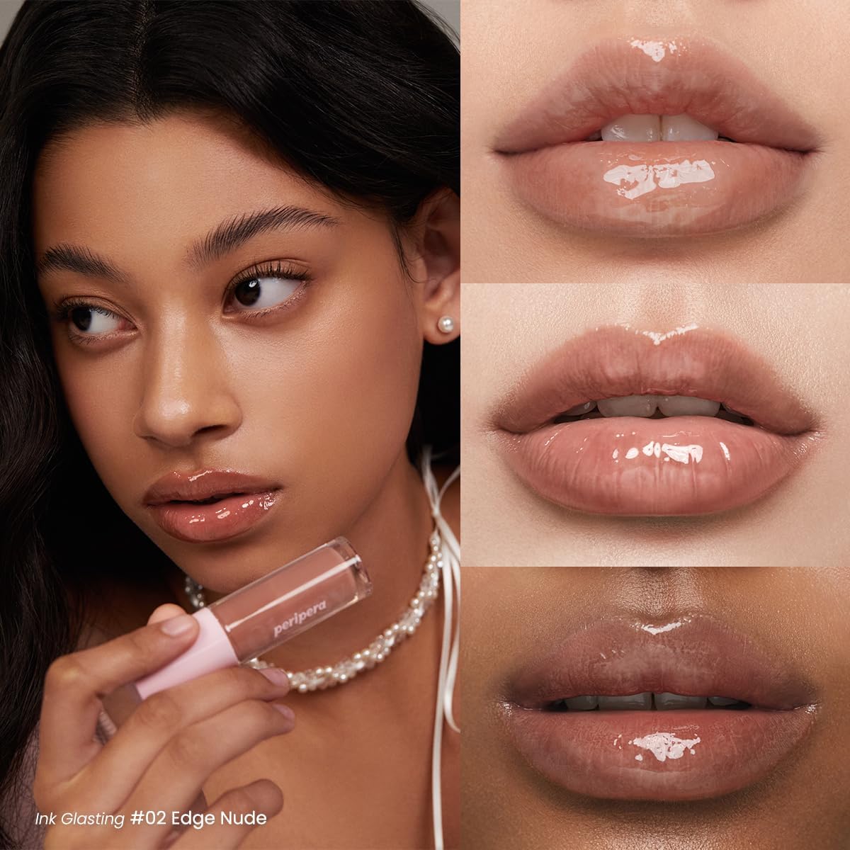 Peripera Ink Glasting Gloss hydratation nourrissante pour lèvres douces.