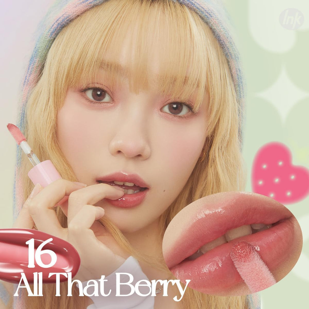 Peripera Ink Glasting Lip Gloss en teinte ALL THAT BERRY pour un look durable.