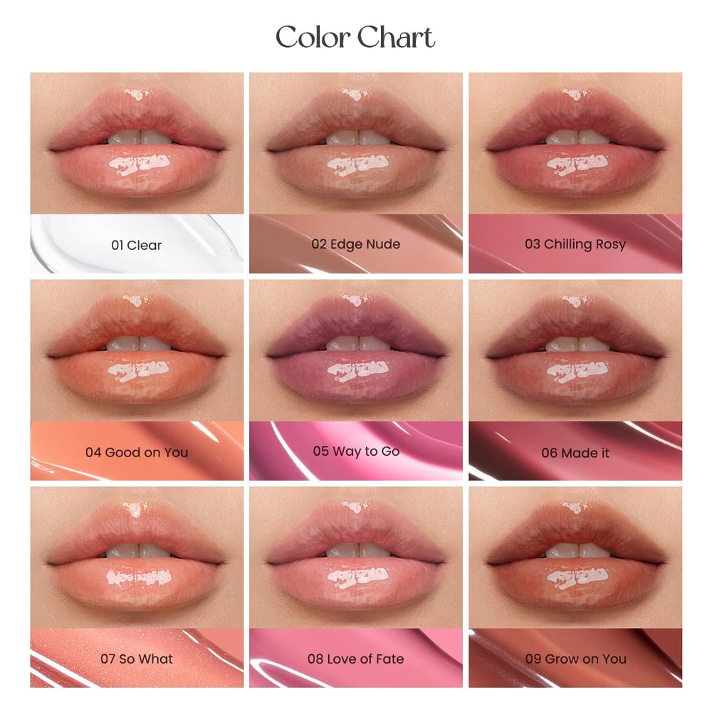 Peripera Ink Glasting Gloss look naturel ou glamour selon l'application.