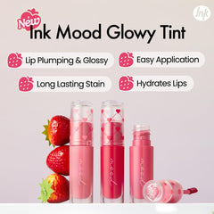 Application douce de la teinte Peripera Ink Mood Glowy Tint pour une couvrance légère.