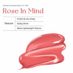Peripera Ink Mood Glowy Tint, teinte rose douce pour un look quotidien.