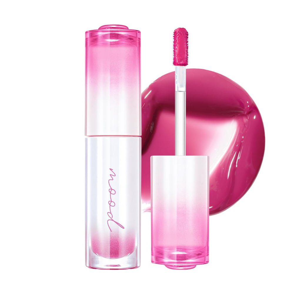 Peripera Ink Mood Glowy Tint bouteille lumineuse, hydratation et couleur naturelle.