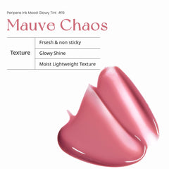 Éclat lumineux du Peripera Ink Mood Glowy Tint en lumière naturelle.