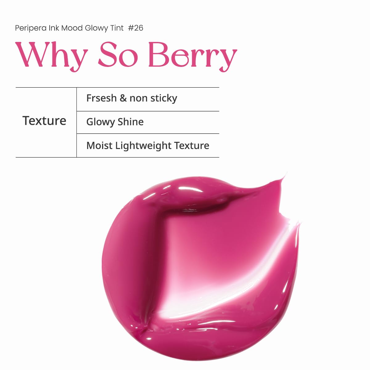 Texture gloss lumineuse et durable du Ink Mood Glowy Tint sur les lèvres.