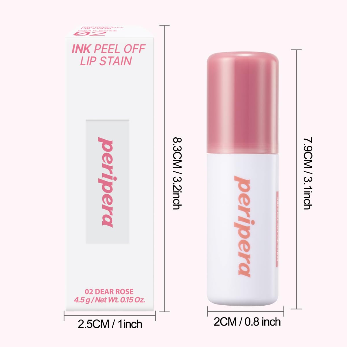 Peripera Ink Peel Off Lip Stain finition naturelle qui dure.