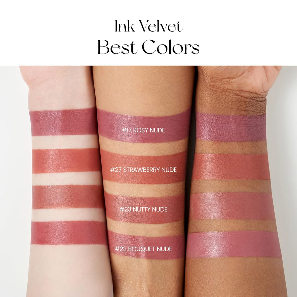 Peripera Ink the Velvet Lip Tint propose une palette nude a rouge adaptée.