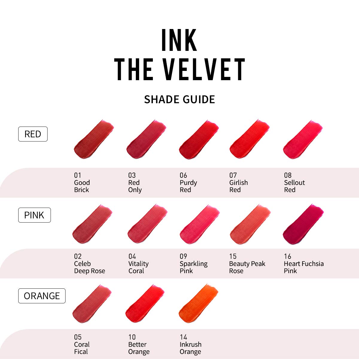 Emballage élégant et pratique de Peripera Ink The Velvet Lip Tint.