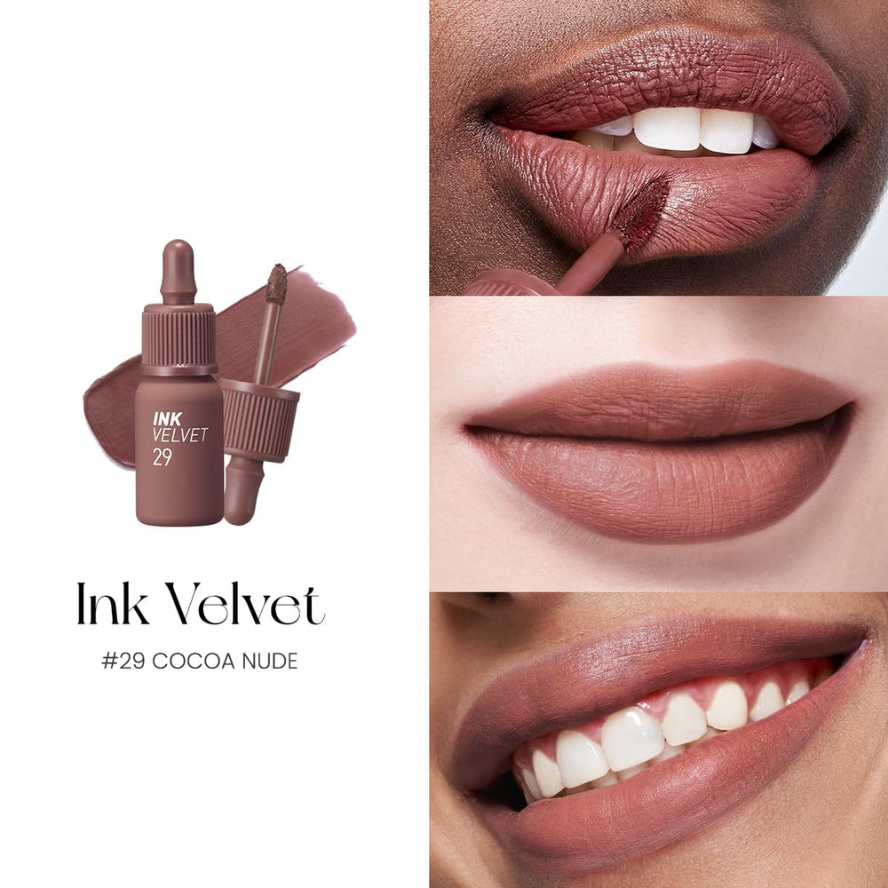 Peripera Ink the Velvet Lip Tint garantit une longue tenue et peu de transfert.