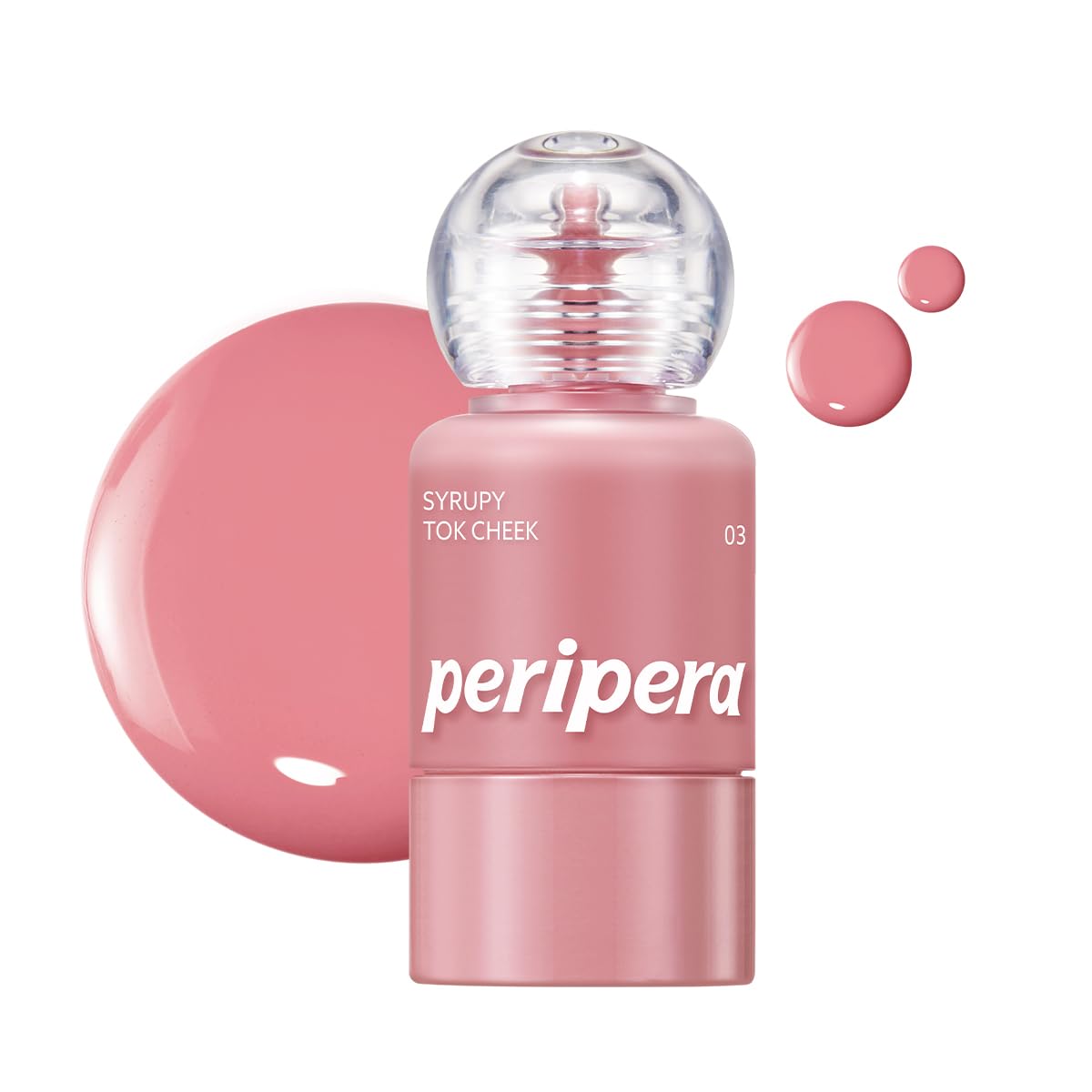 Bouteille Peripera Syrupy Tok Cheek prête pour une application facile.