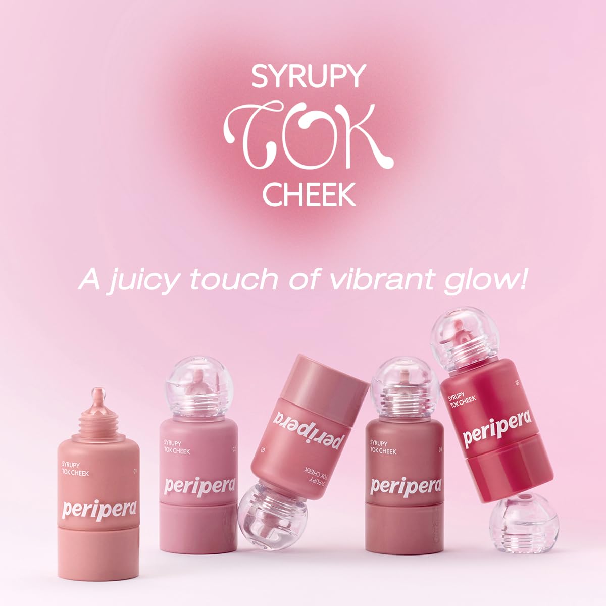 Peripera Syrupy Tok Cheek, teinte lumineuse rose pour un éclat naturel