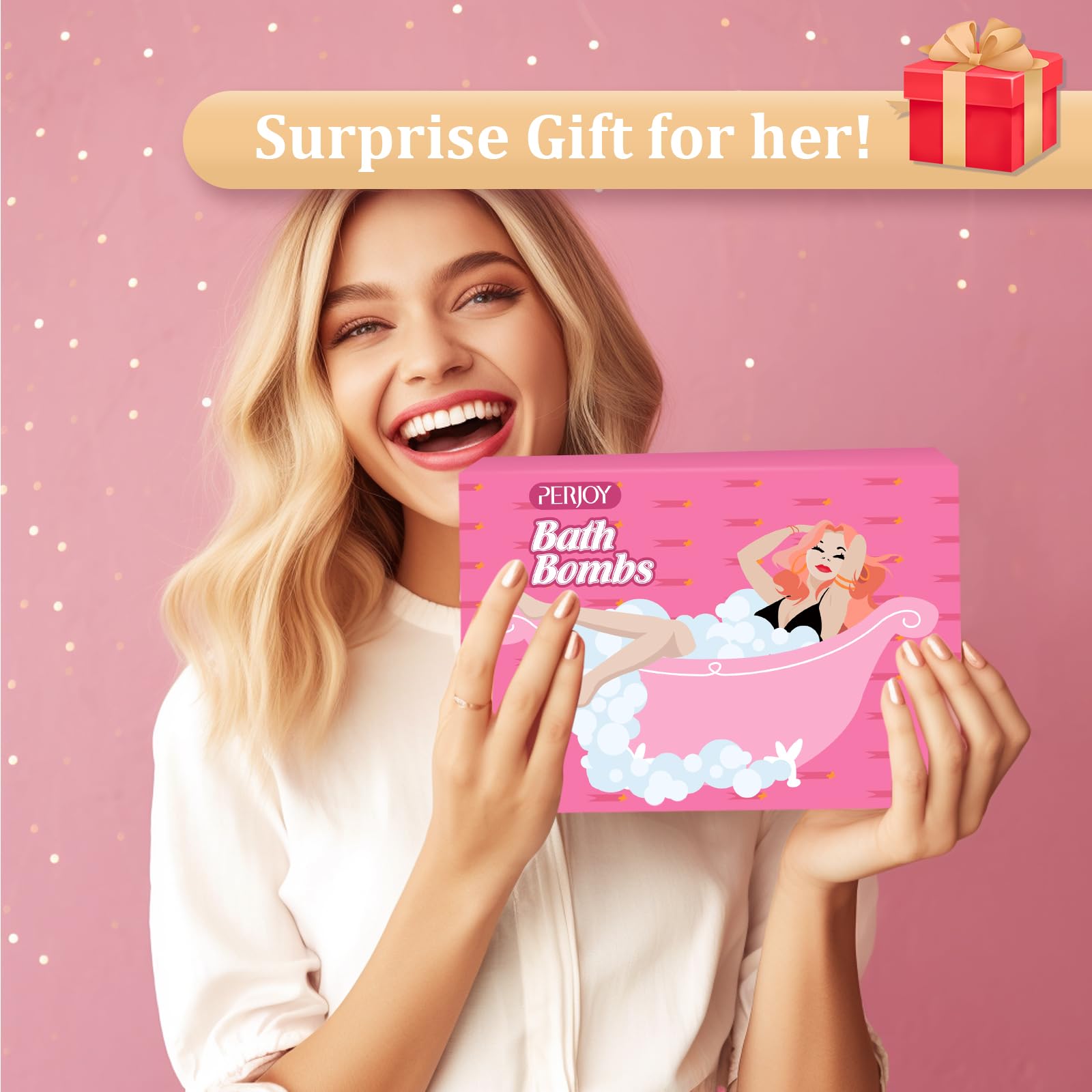 Perjoy Boules de Bain – emballage cadeau élégant, idéal pour offrir un moment bien-être