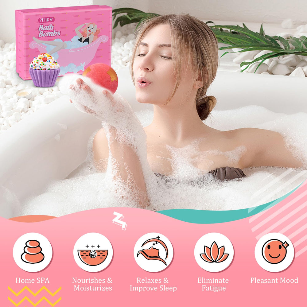 Perjoy Boules de Bain – thym et tulipe, arôme floral luxueux pour spa maison