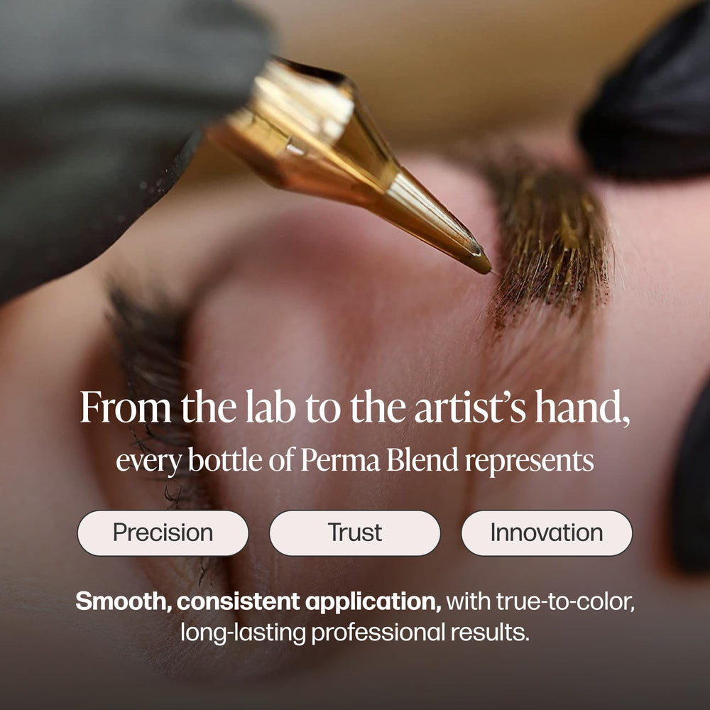 Marque Perma Blend Brunette – carte de teintes sourcils, choix précis.