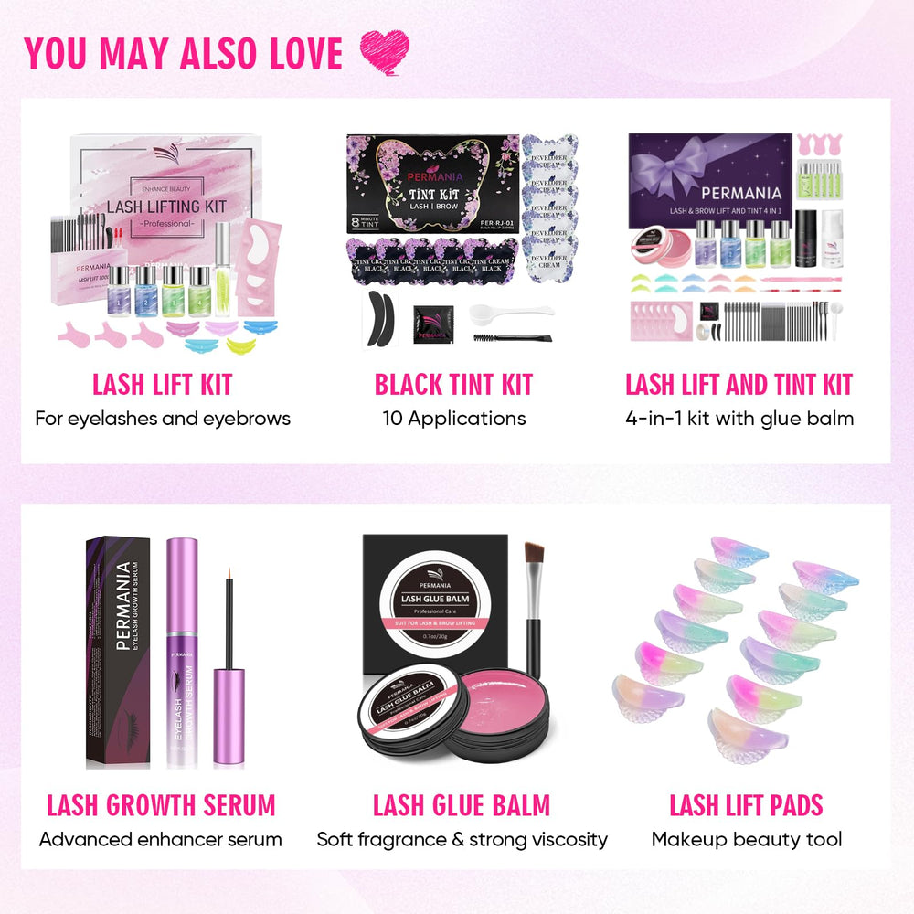 PERMANIA Lash Lift Kit, utilisation simple à domicile avec effet salon