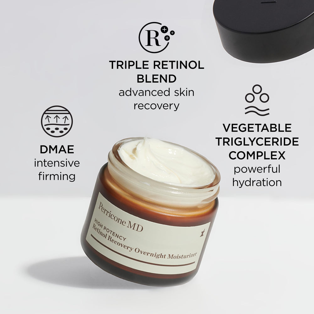 Texture riche Nuit Perricone MD — peau repulpée et souple.
