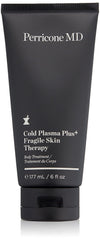 Perricone MD Cold Plasma Plus+, focus sur la bouteille, amélioration des zones fragiles.