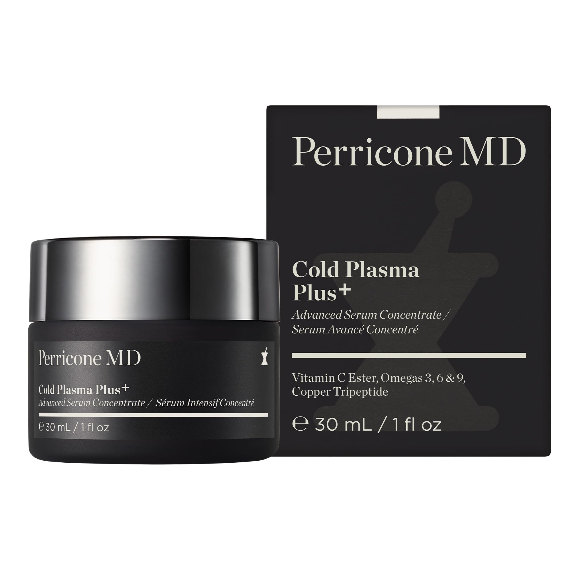 Perricone MD Plasma Froid Plus+ texture satinée – sérum visage, peau lisse et ferme.