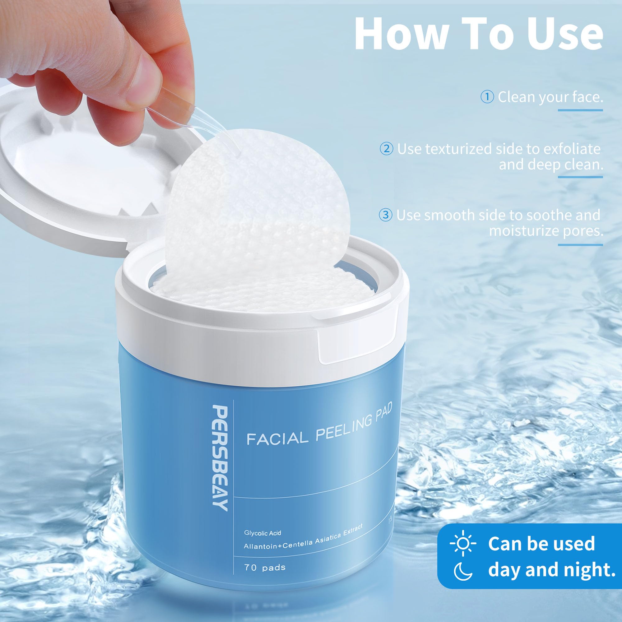 Persbeay dual-textured pad design enables daytime and nighttime use.