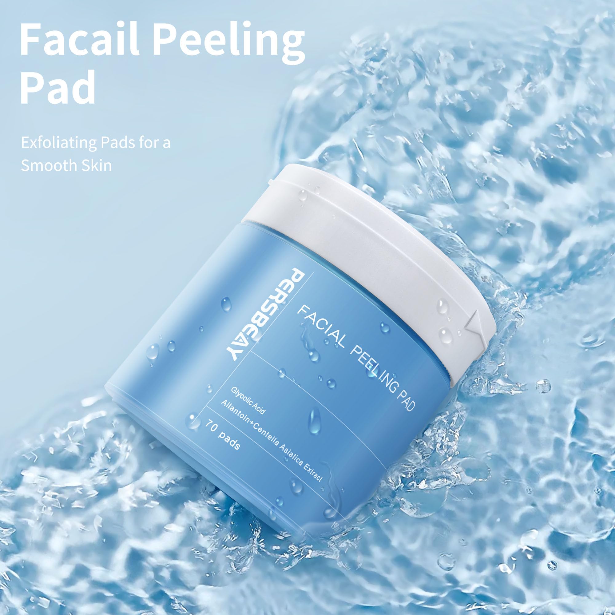 Persbeay pad embossed-side close-up showing gentle exfoliation.