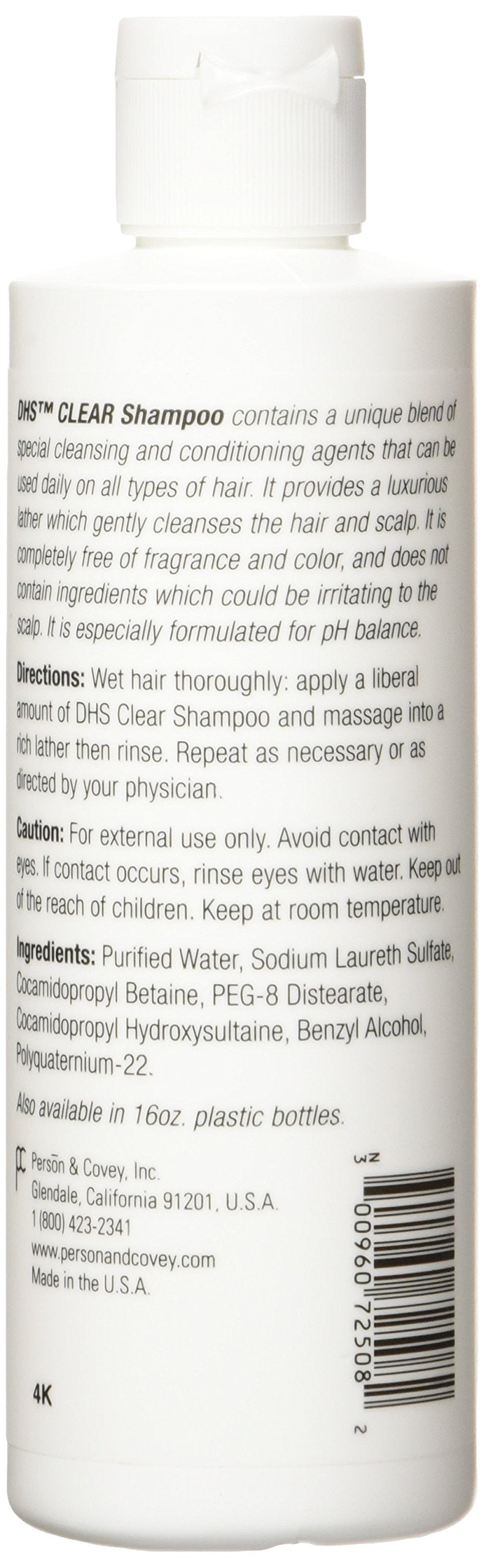 Shampoing DHS clair de Person & Covey – mousse riche pour laver en douceur