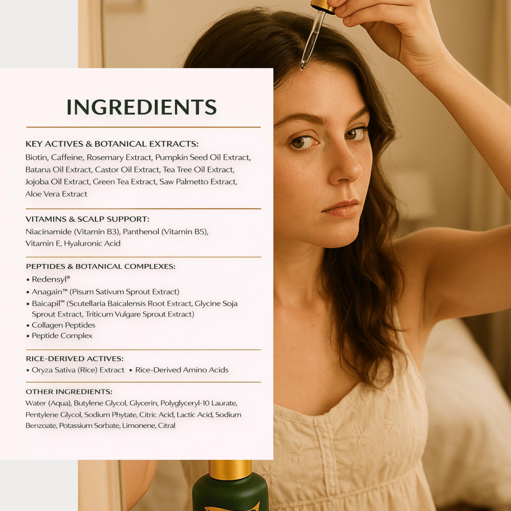 Vue avant-après montrant cheveux plus volumineux après Persona Beauty.