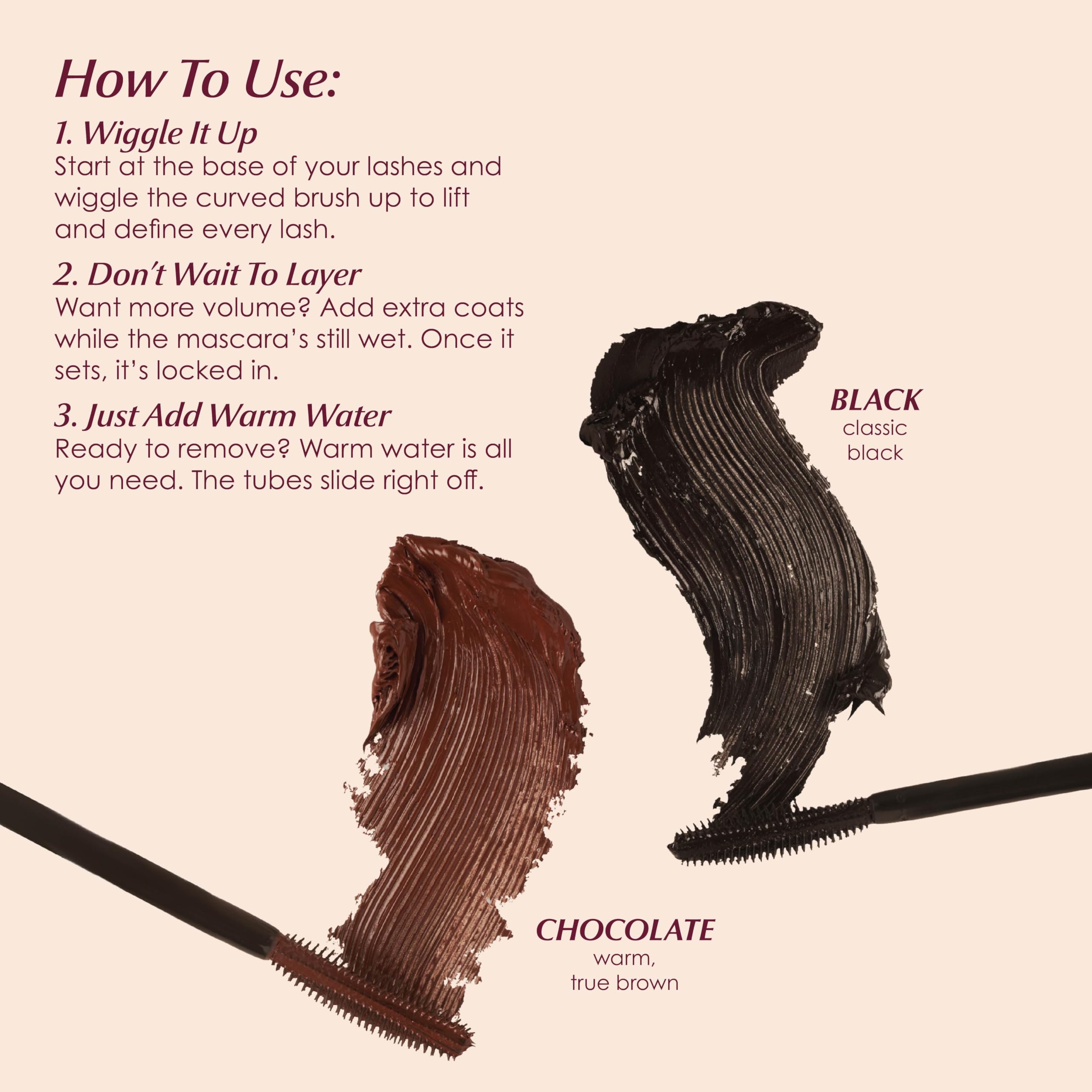 Longue tenue sans bavures avec PERSONA Mascara Tubing.