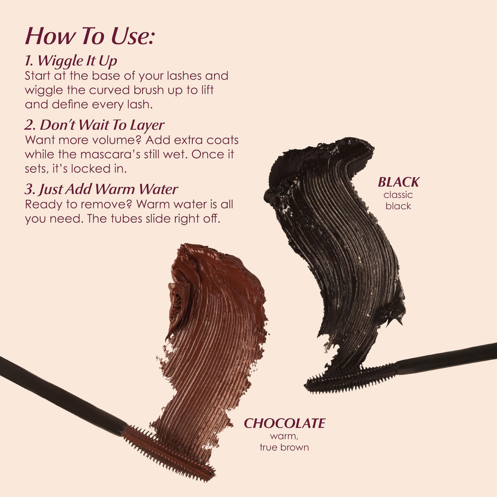 Longue tenue sans bavures avec PERSONA Mascara Tubing.