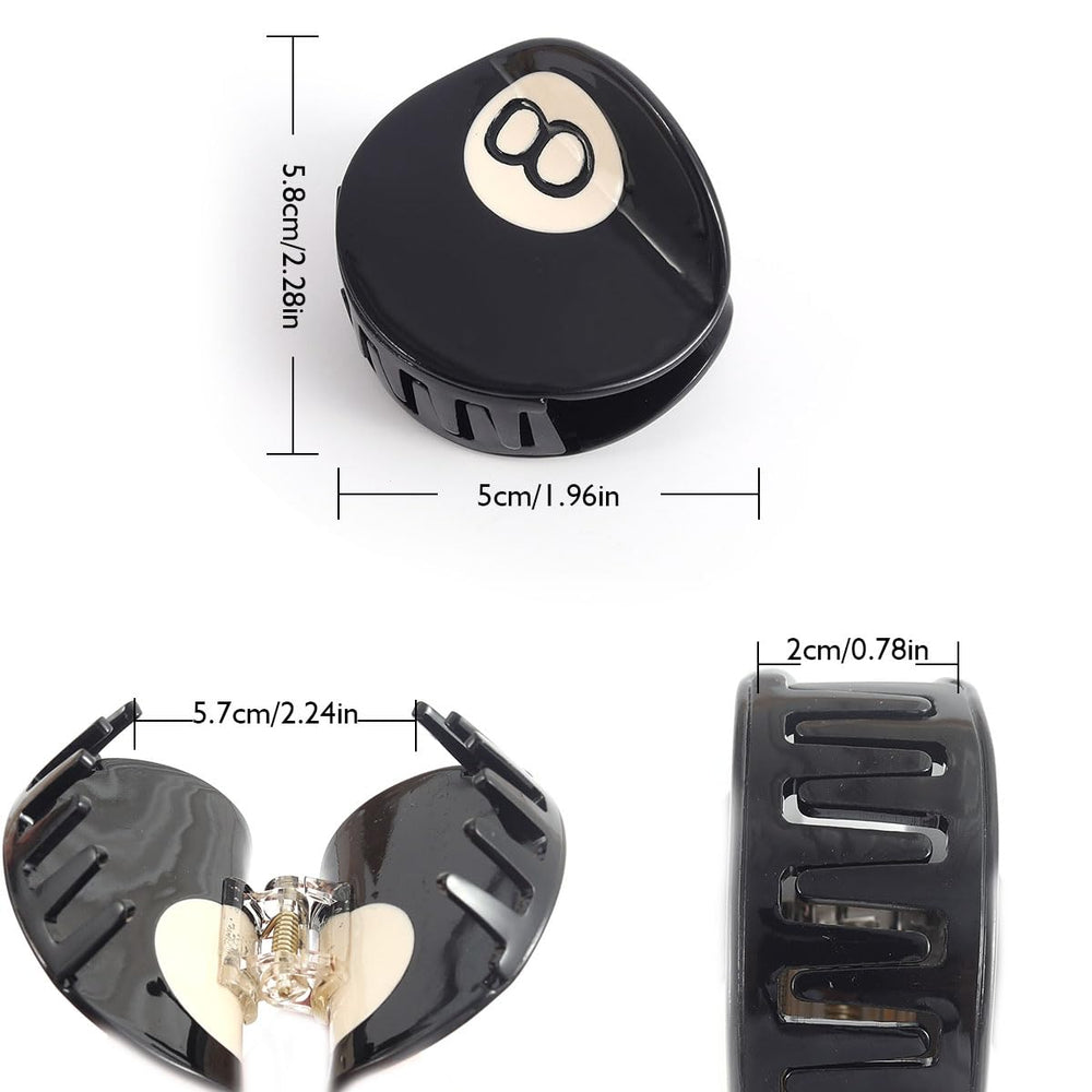 PERSONFUN clip-cheveux-acetate-noir-balle-8, matière durable pour un usage quotidien.