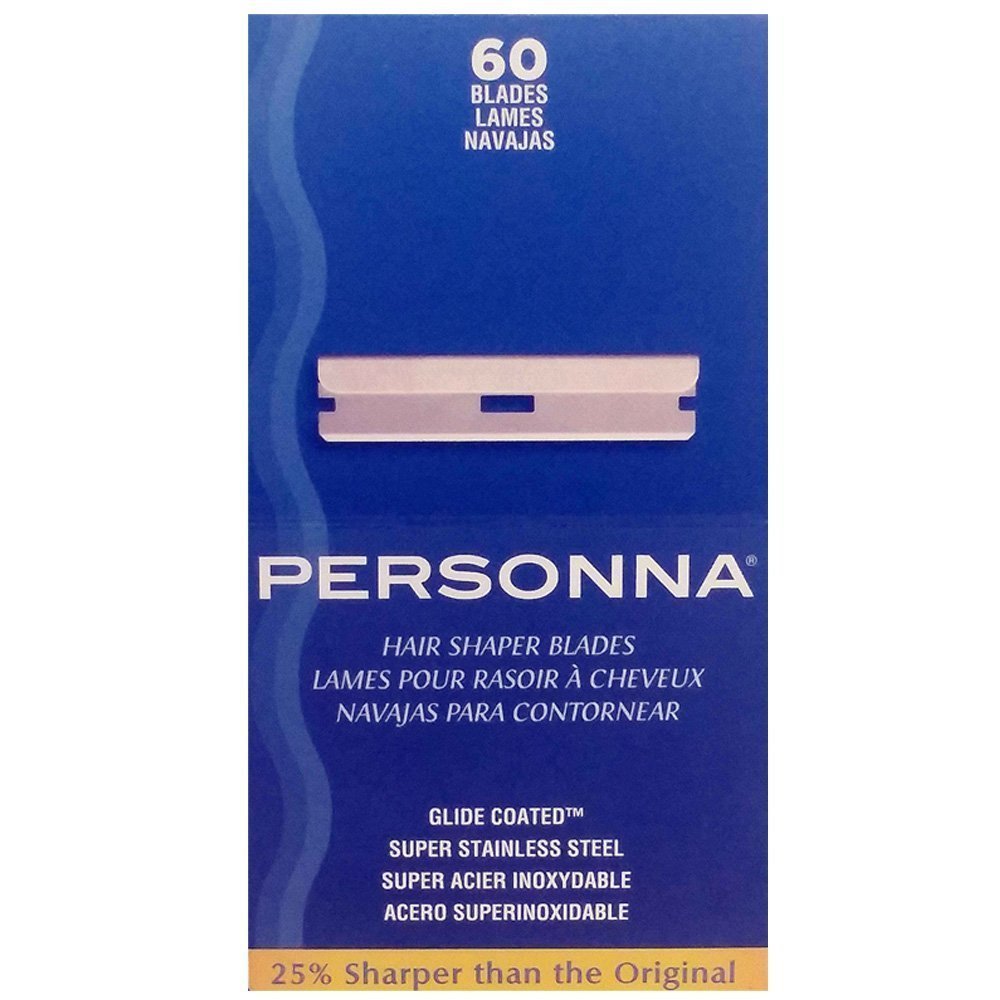 Lames de coiffage Personna dans un paquet de 60, coupe précise et durable.