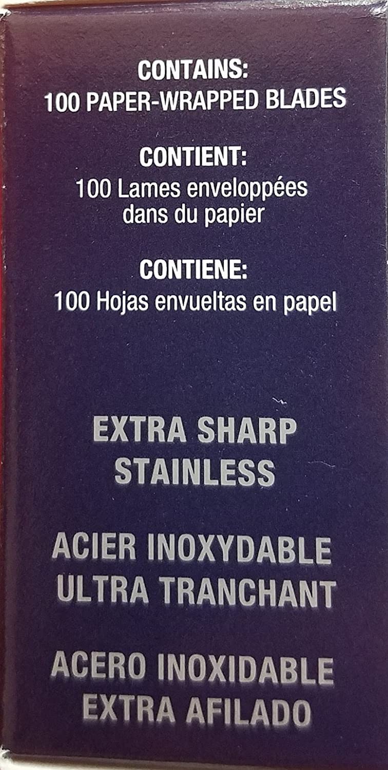 Paquet de 100 lames Personna, prêt à l'emploi.