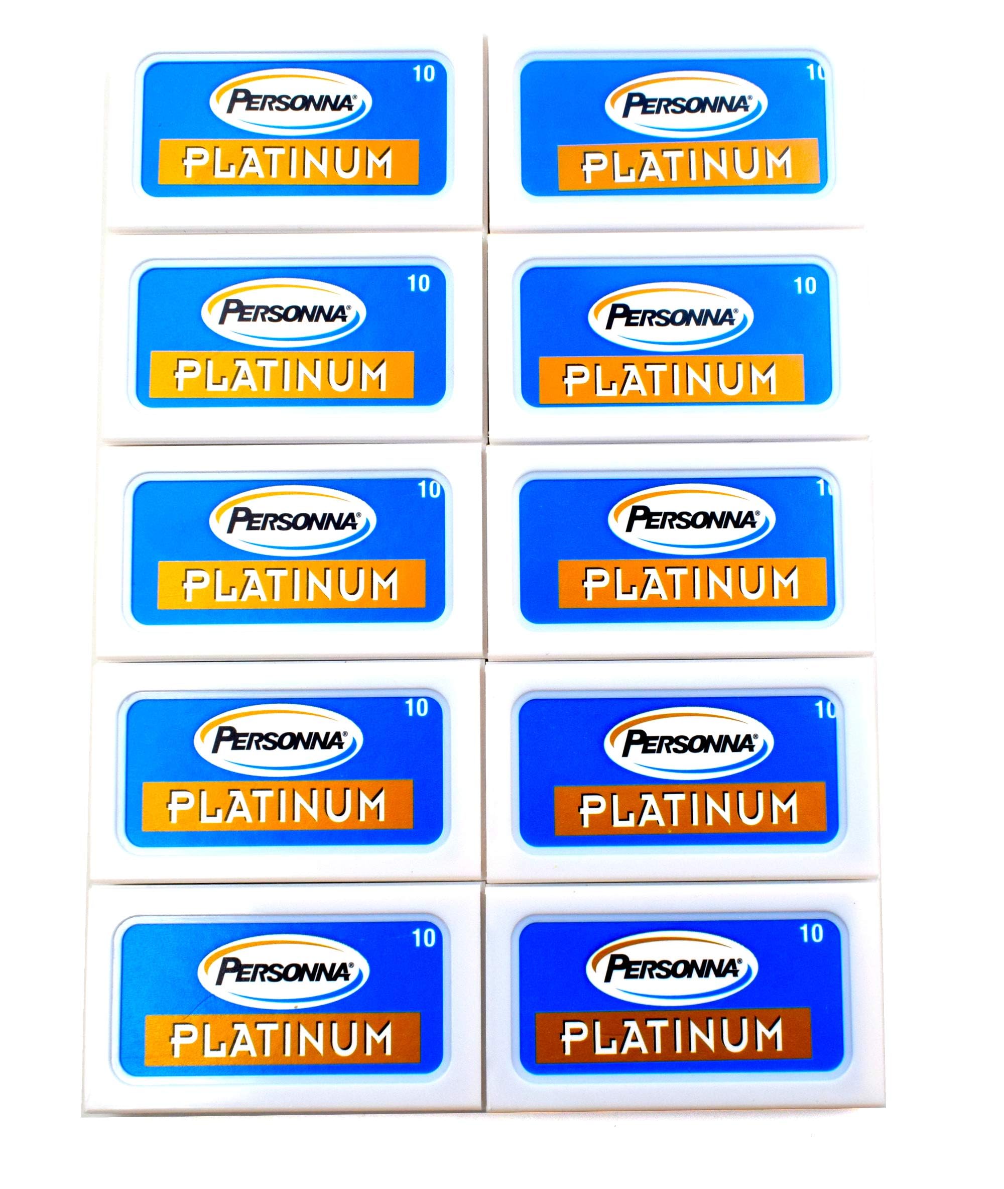 Lames Personna Platinum, lames double-tranchant, rasage précis et durable.
