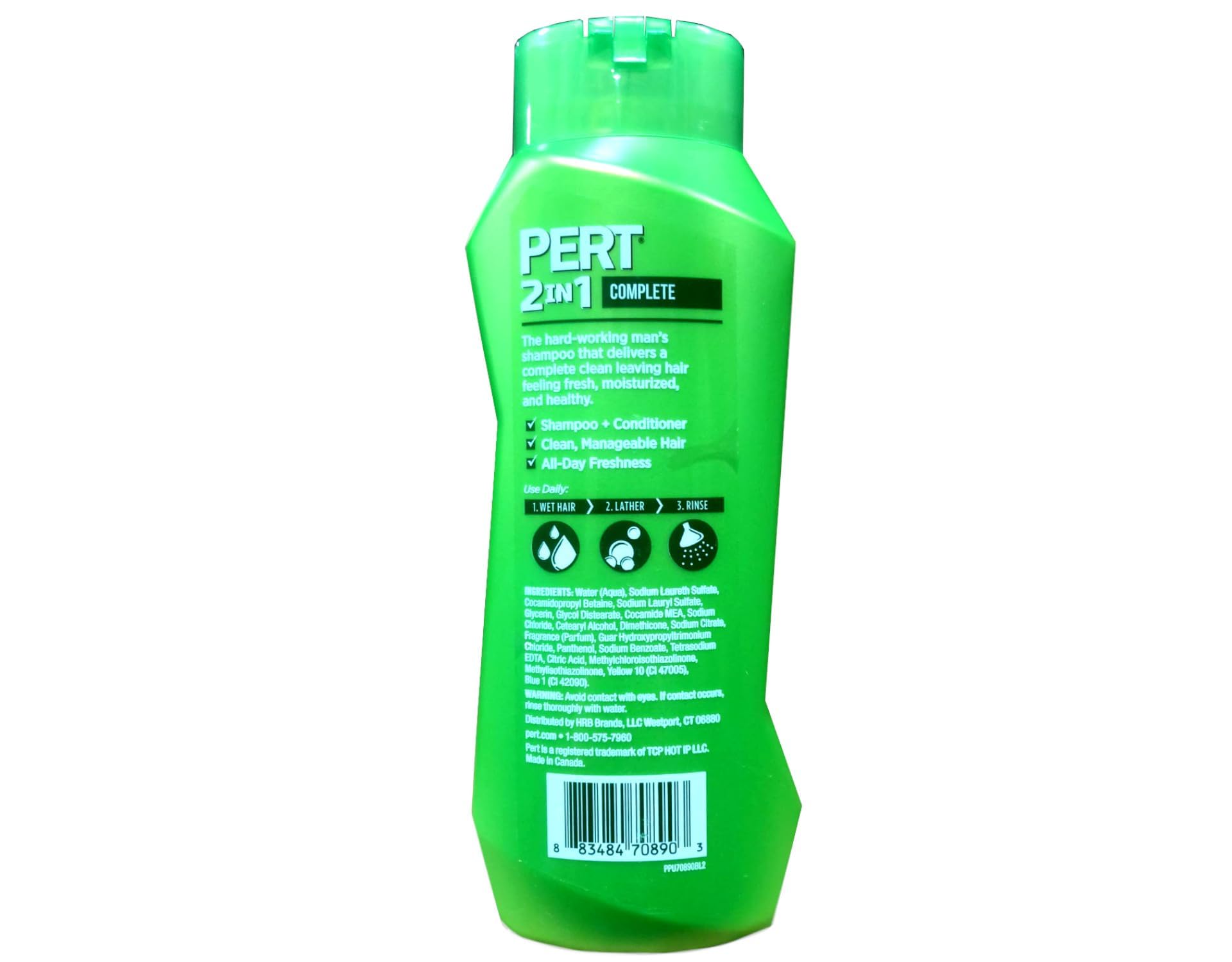 Pert 2 en 1 douche quotidienne—parfum frais après chaque utilisation.