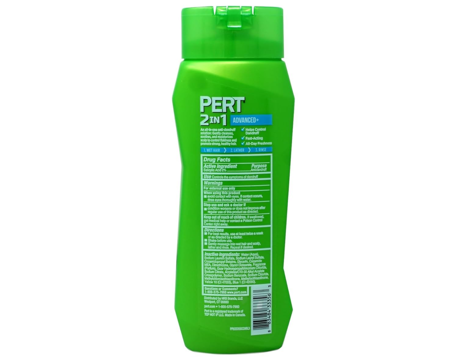 Pert 2-en-1: étiquette parfum classique rafraîchissant le cuir chevelu.