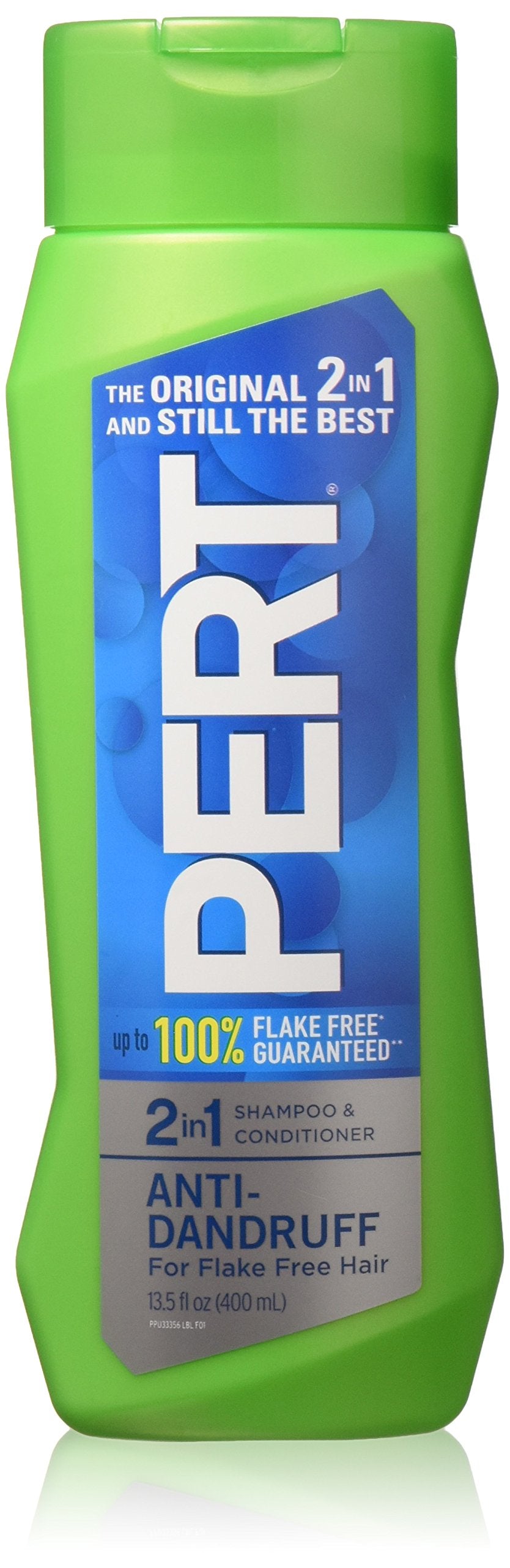 Pert 2 en 1 : bouteille visible, soin pratique pour cheveux propres et frais.