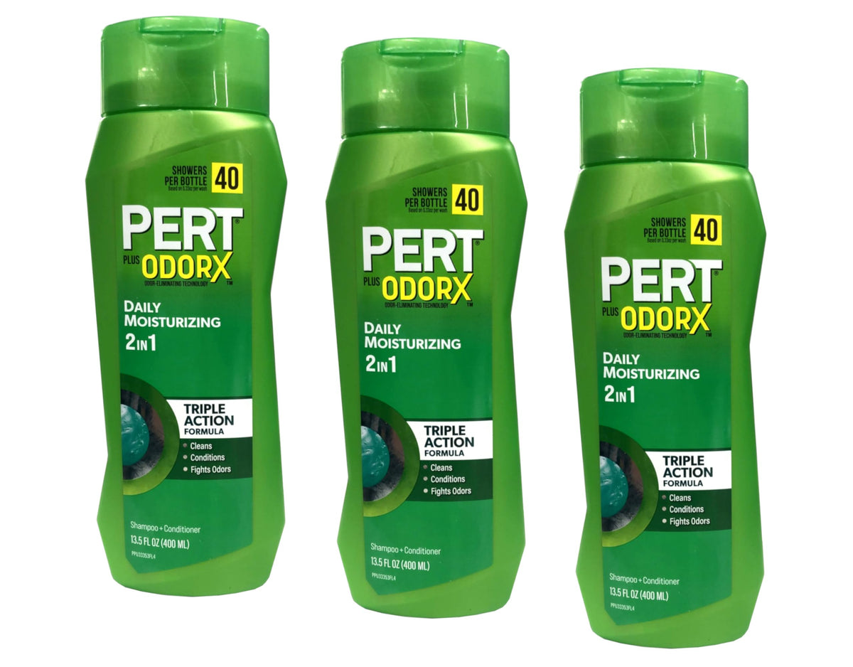 Pert Plus 2-in-1 bottle front view with classic clean formula for daily use.