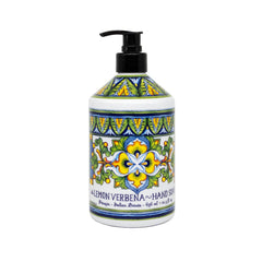Savon mains Perugia Deruta thym olive avec pompe, parfum apaisant.
