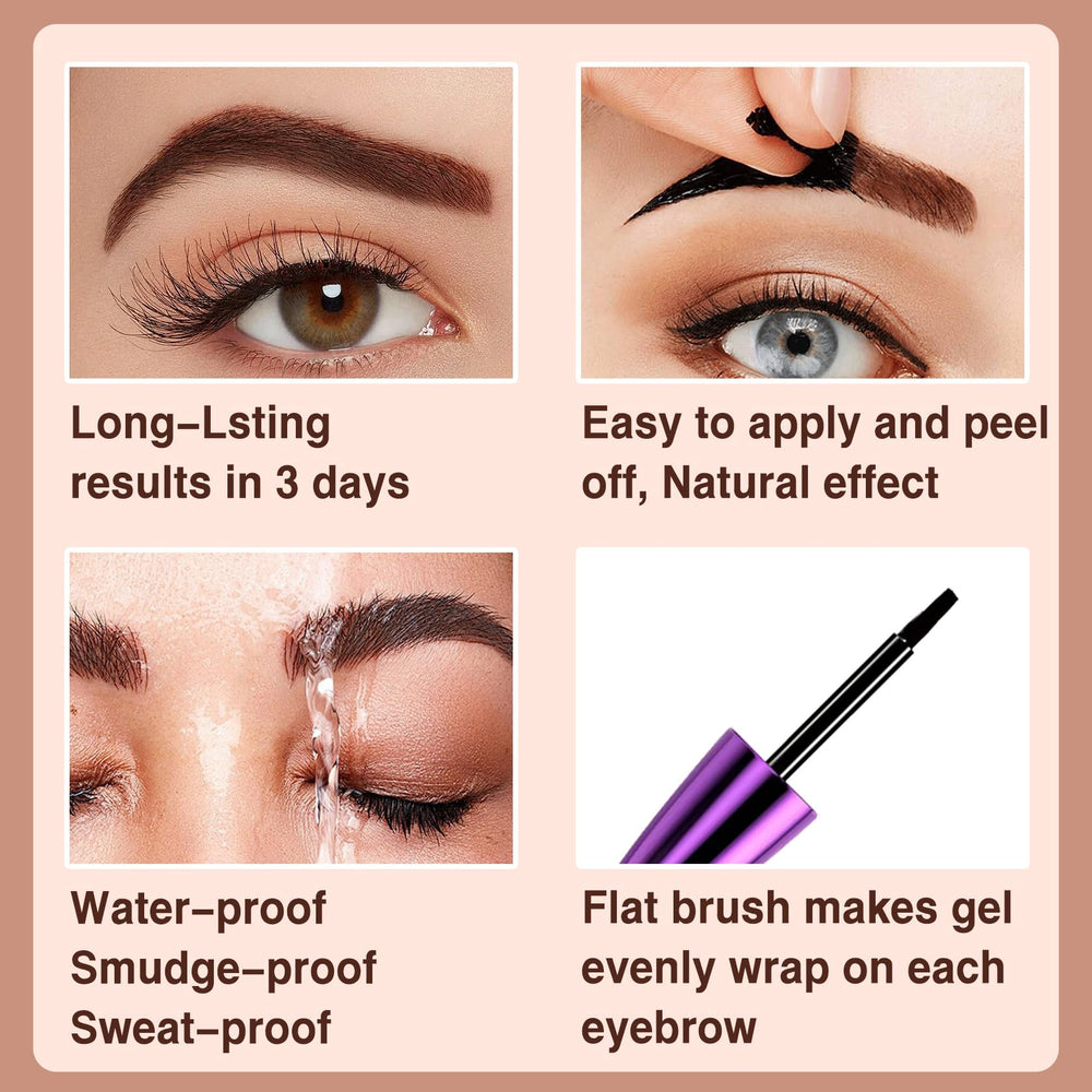 Avant/après: sourcils définis grâce à PERVALA.