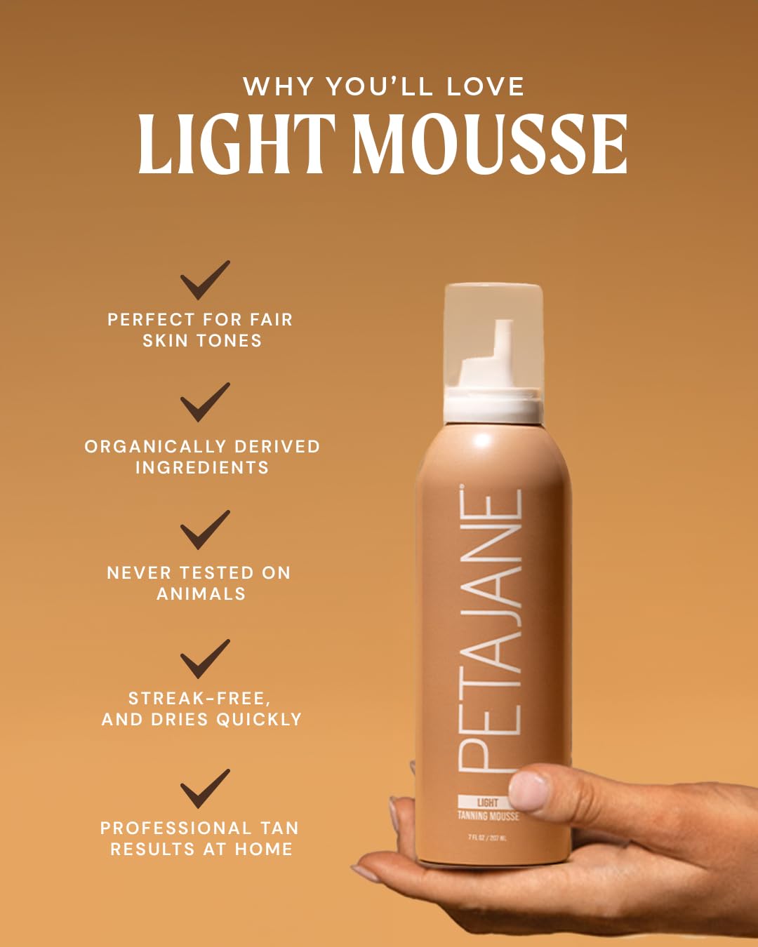 Peta Jane Mousse Application Rapide illustre une teinte uniforme en minutes.