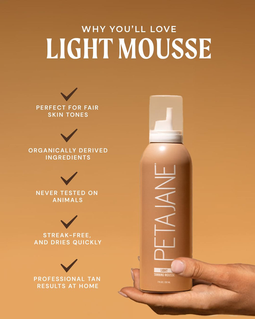 Peta Jane Mousse Application Rapide illustre une teinte uniforme en minutes.