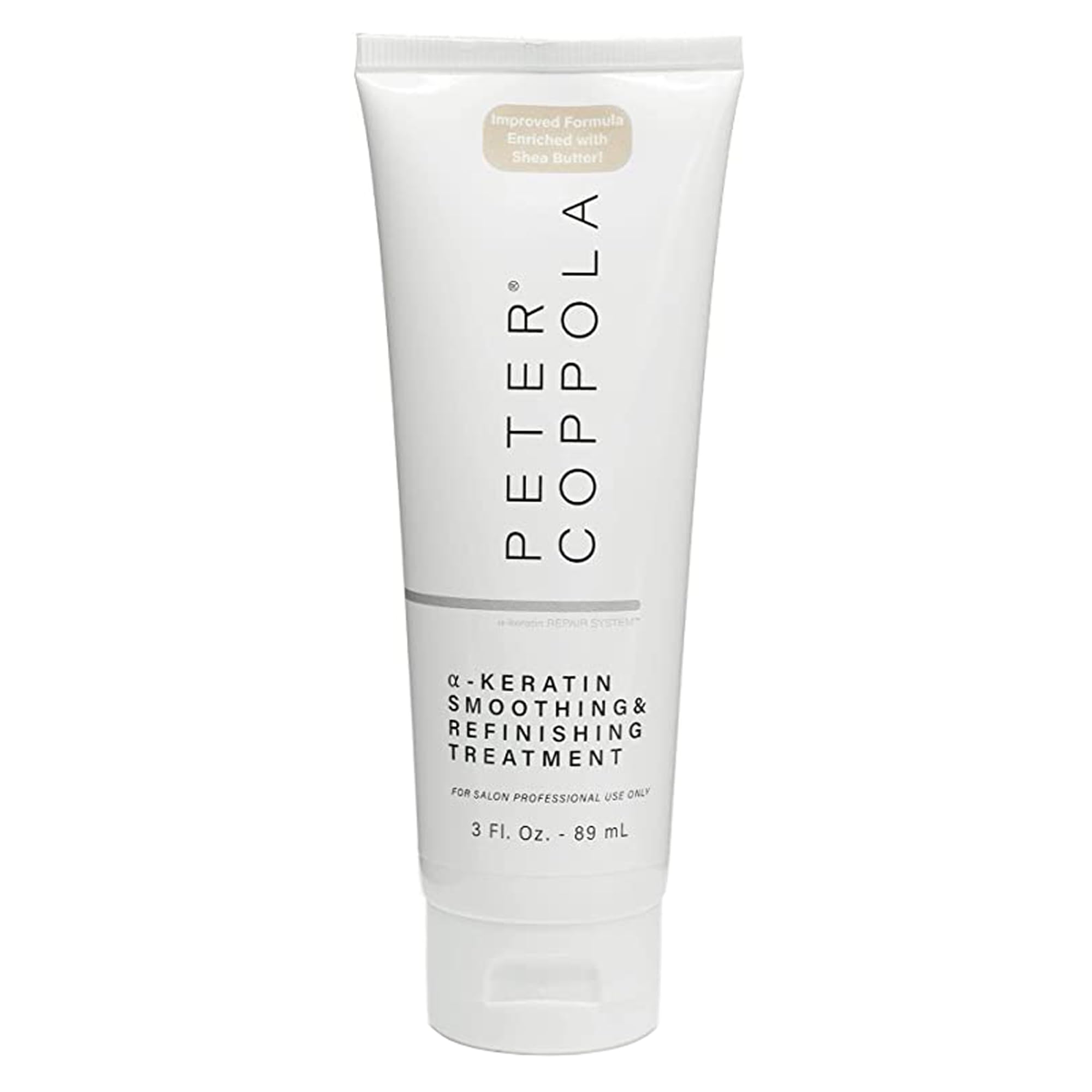 PETER COPPOLA A-Keratin smoothing, flacon visible, soin semi-permanent pour cheveux lisses et nourris.