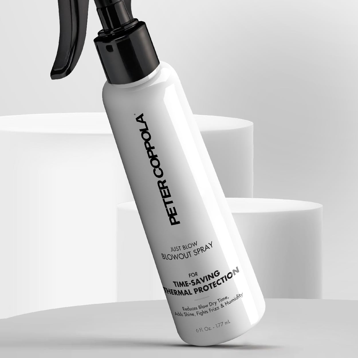 Peter Coppola Just Blow adds subtle shine to finished look.