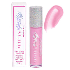 Petite N Pretty 10K Shine Gia Pink lip gloss close-up showing bold shine