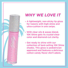 Gia Pink lip gloss applicator close-up for precise application