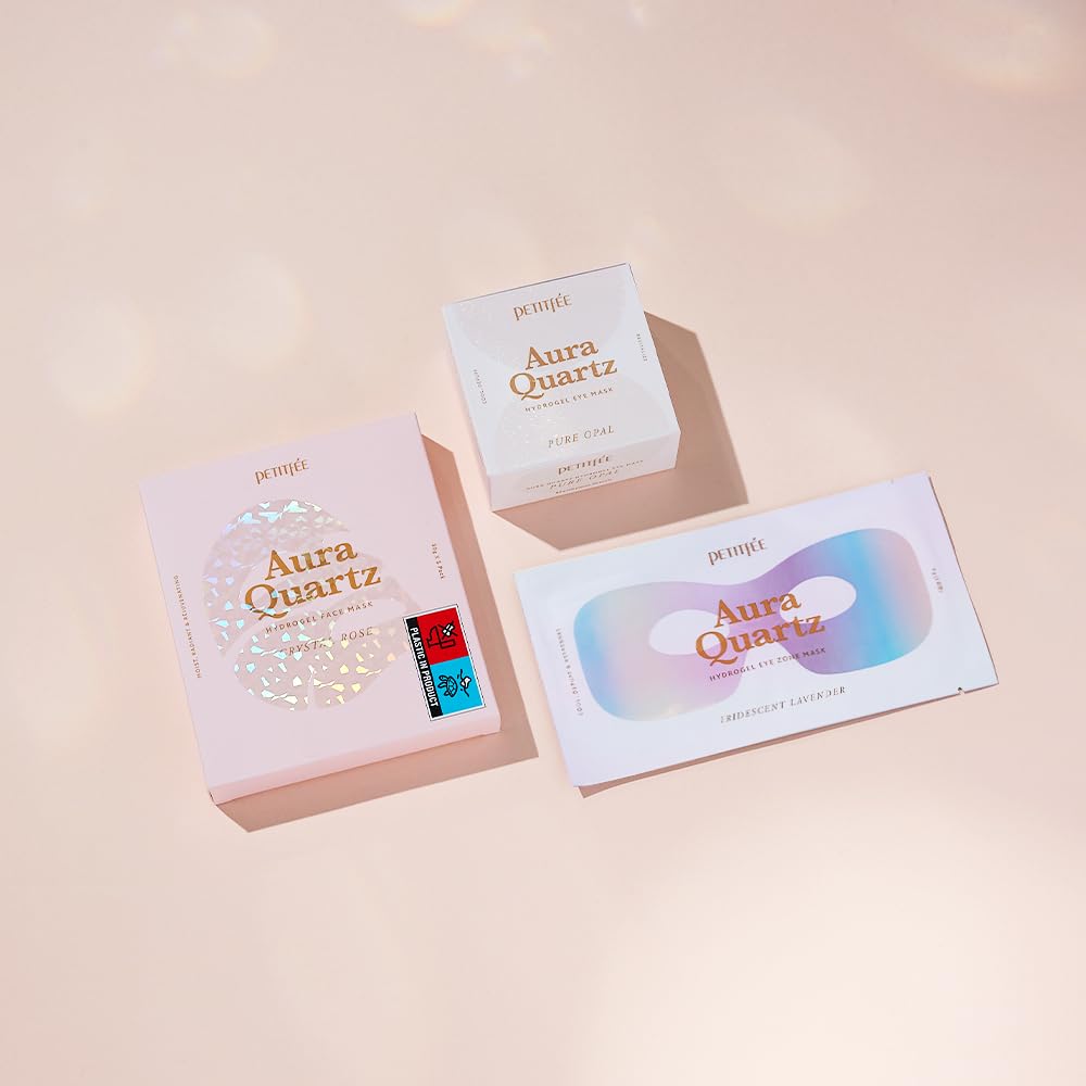 Petitfee Aura Quartz Hydrogel Masque Yeux Lavande, douceur et confort sur le contour délicat.