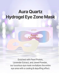 Petitfee Aura Quartz Hydrogel Masque Yeux Lavande, ouverture pratique prête à l’emploi.