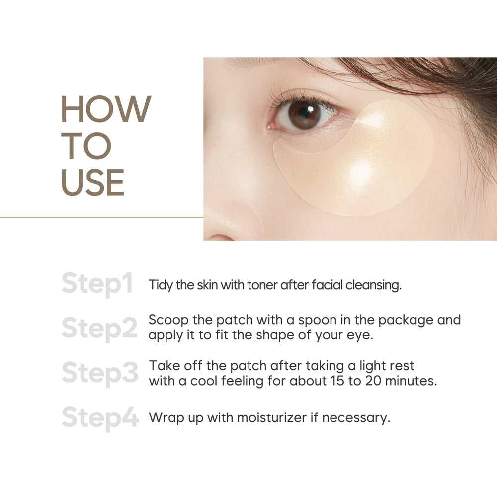 Patch hydrogel Petitfee, packaging luxueux pour un confort frais.