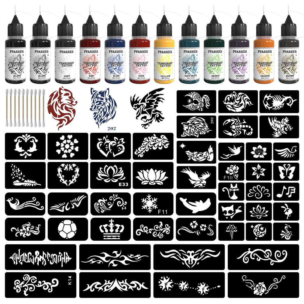 Kit PFARRER tatouages temporaires complet pour DIY sur peau