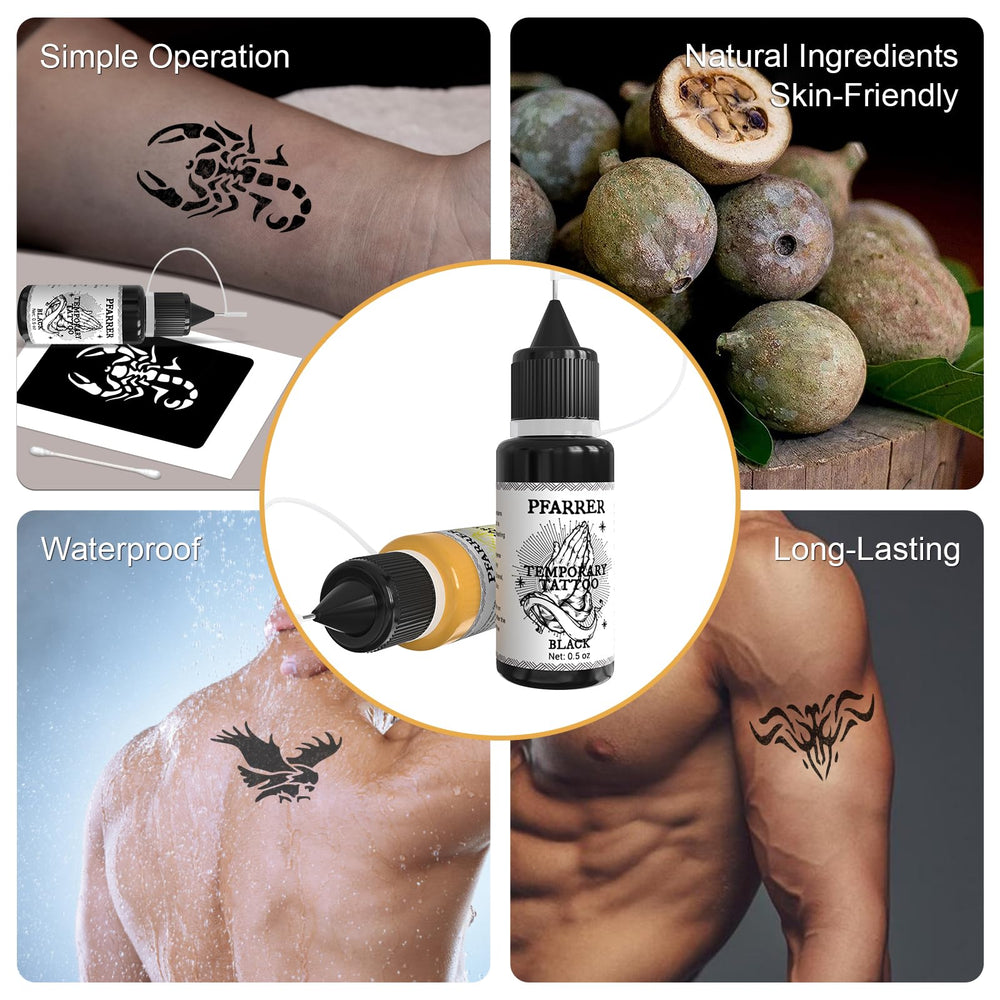 Template auto-adhésif PFARRER pour tatouage précis