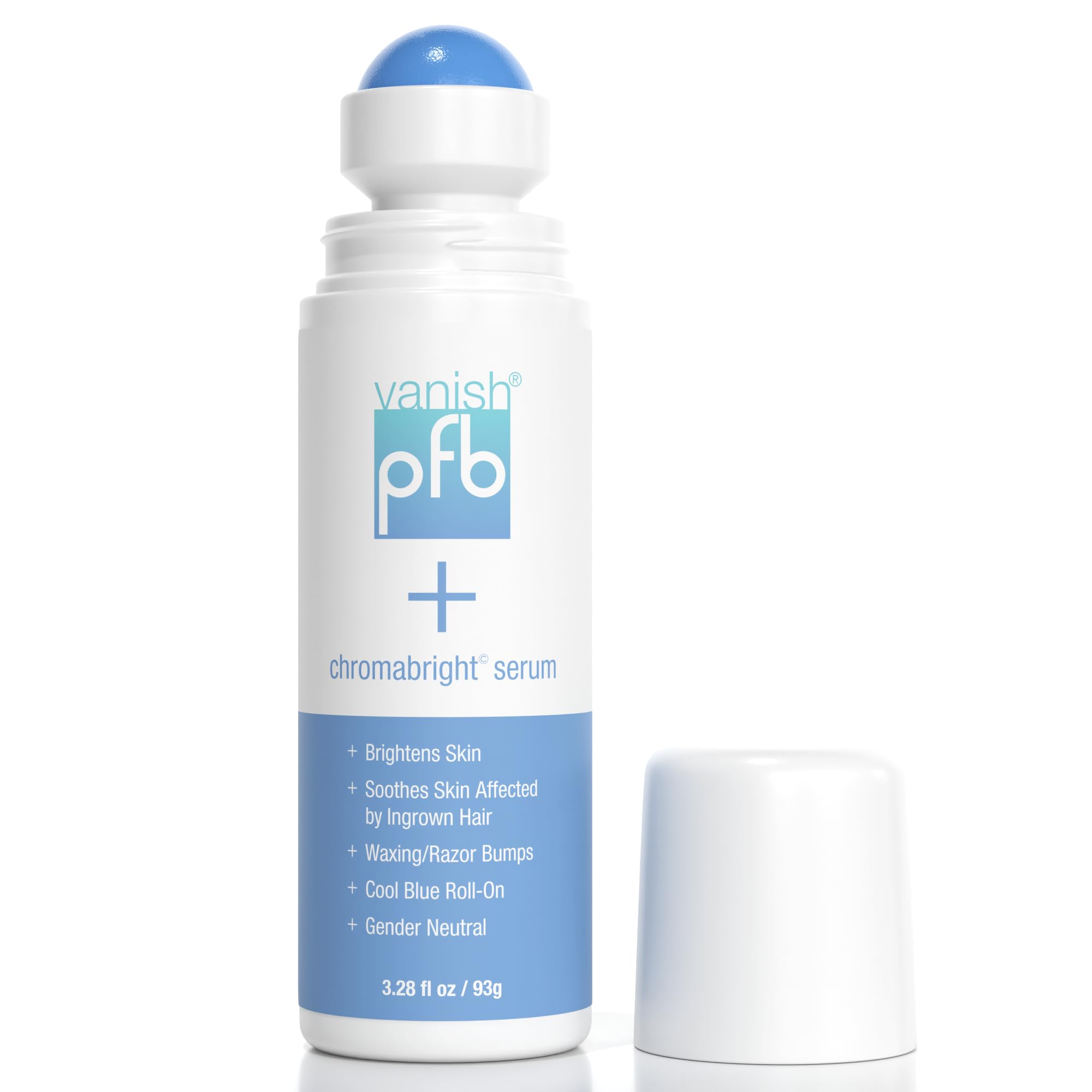 PFB Vanish Roll-On en action apaise les irritations cutanées.